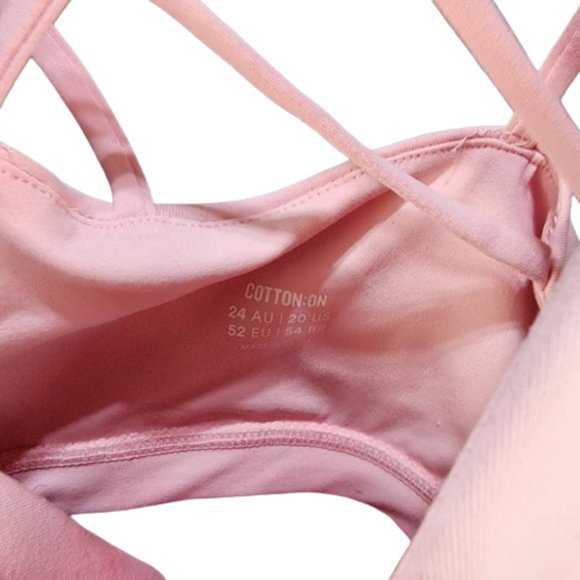 COTTON ON Trendy Plus Size Active Strapp Lollipop Top Pink 20W - Picture 5 of 5